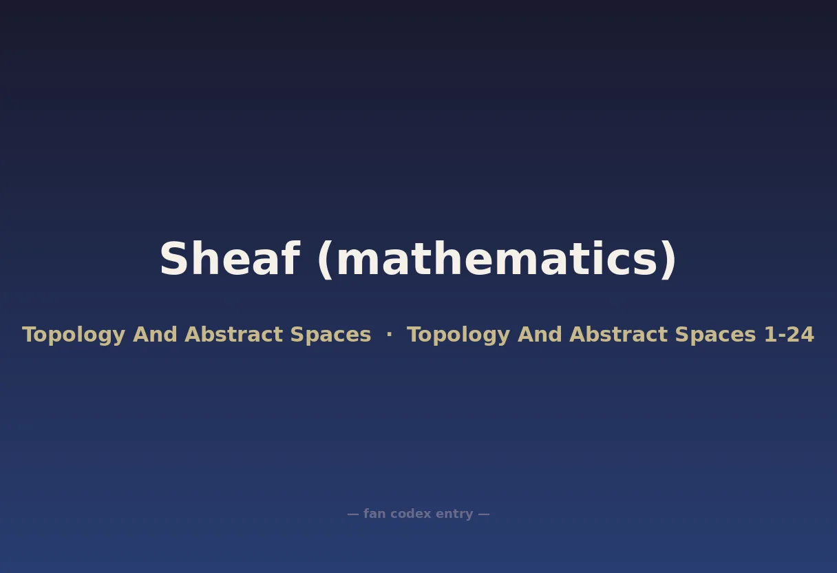 Sheaf (mathematics)